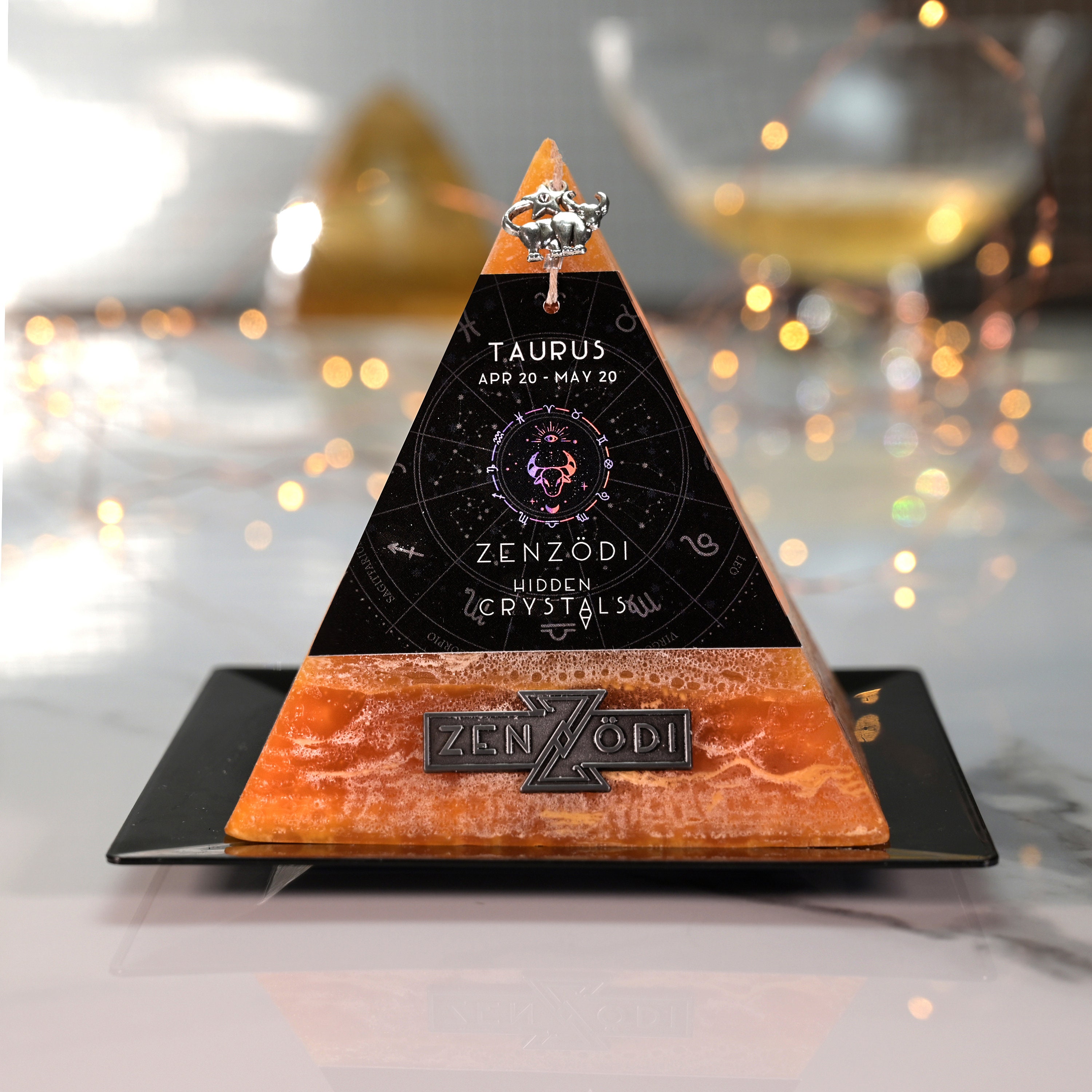 Taurus Zodiac Candle Unique Pyramid Candles Cool Birthday Etsy