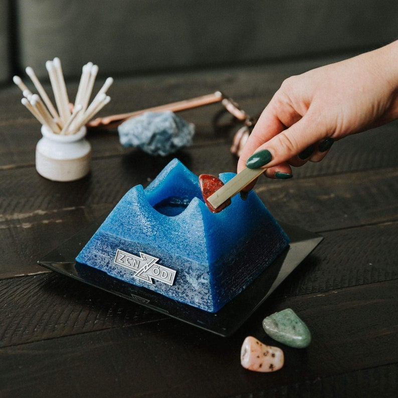 Taurus Zodiac Crystal Candle Pyramid Candle Gift Hidden Etsy