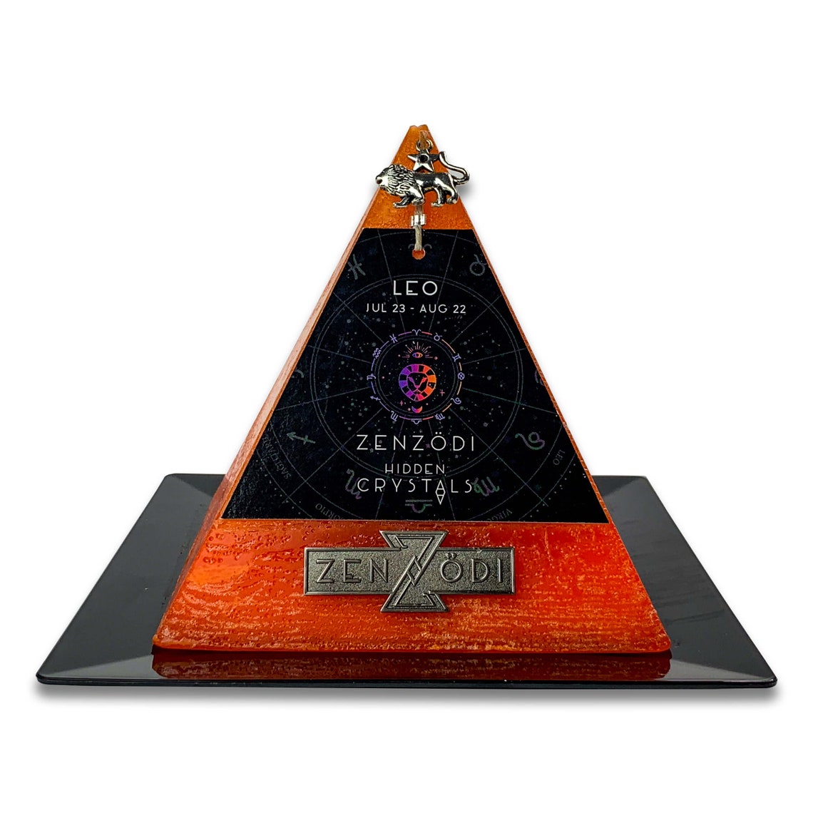 Leo Hidden Crystal Pyramid Zodiac Candle Cool Unique Birthday Etsy