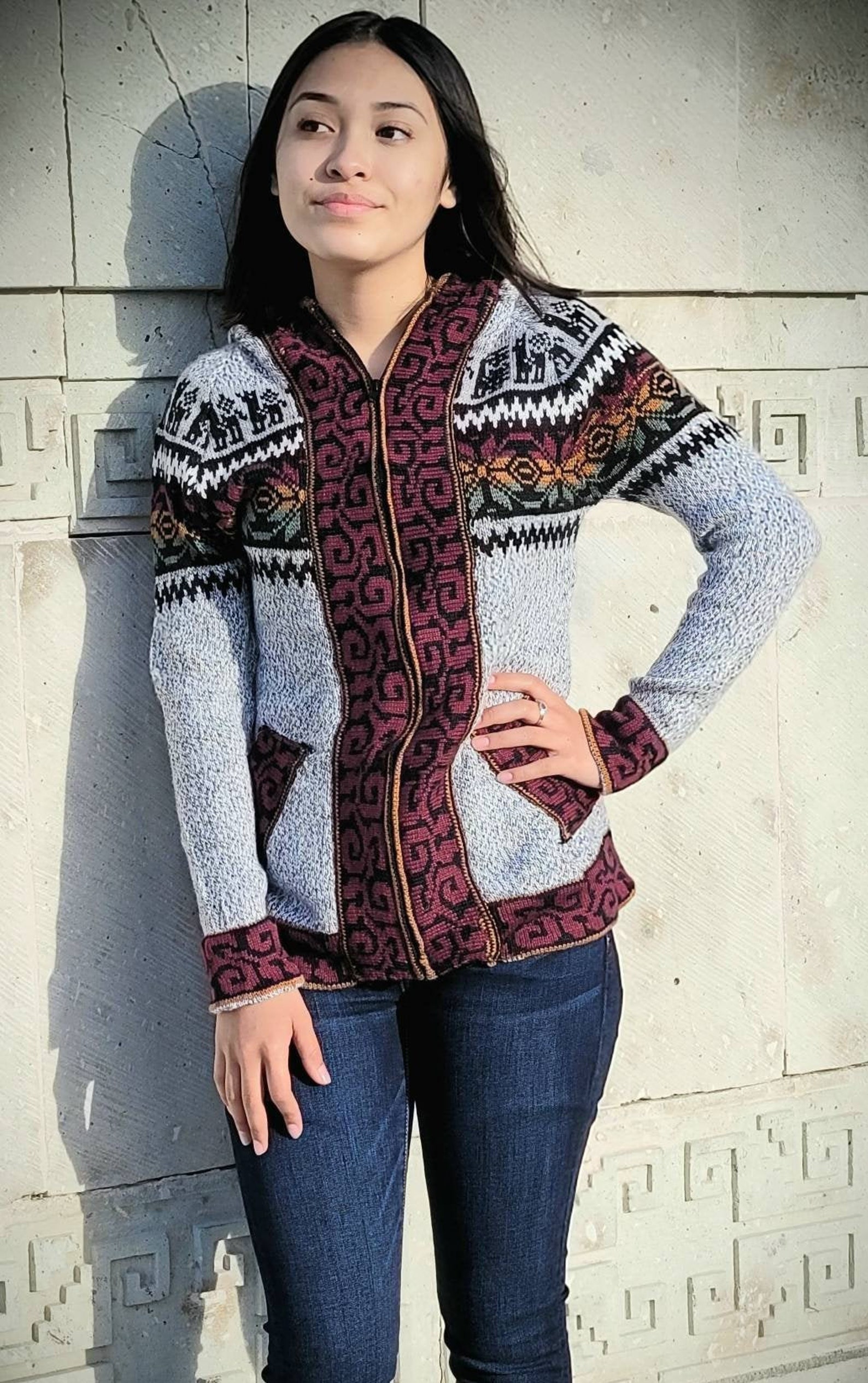 Mexican Sweater Unique Design With Hoodie Etsy