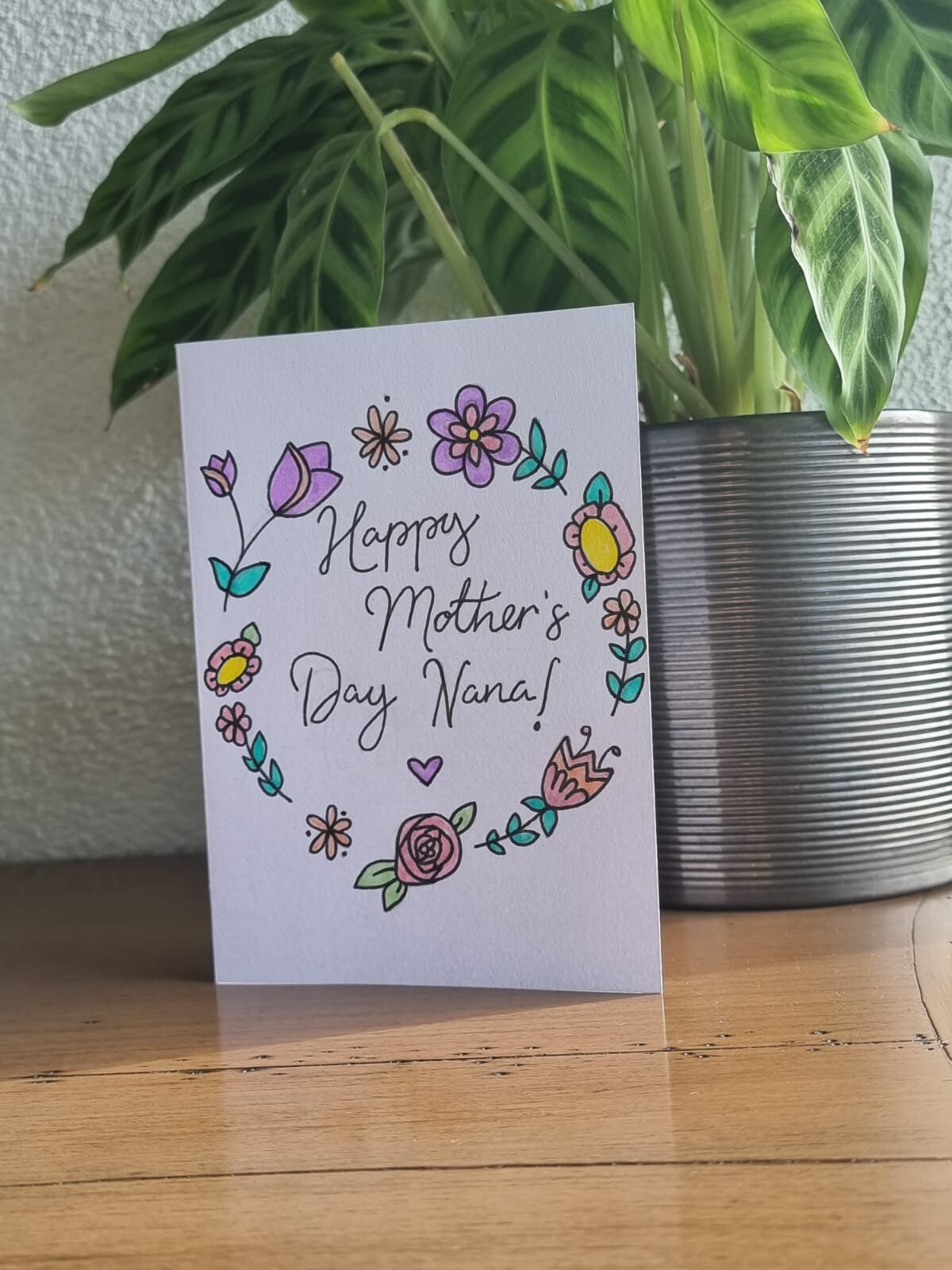 Floral Happy Mothers Day Nana Card Etsy