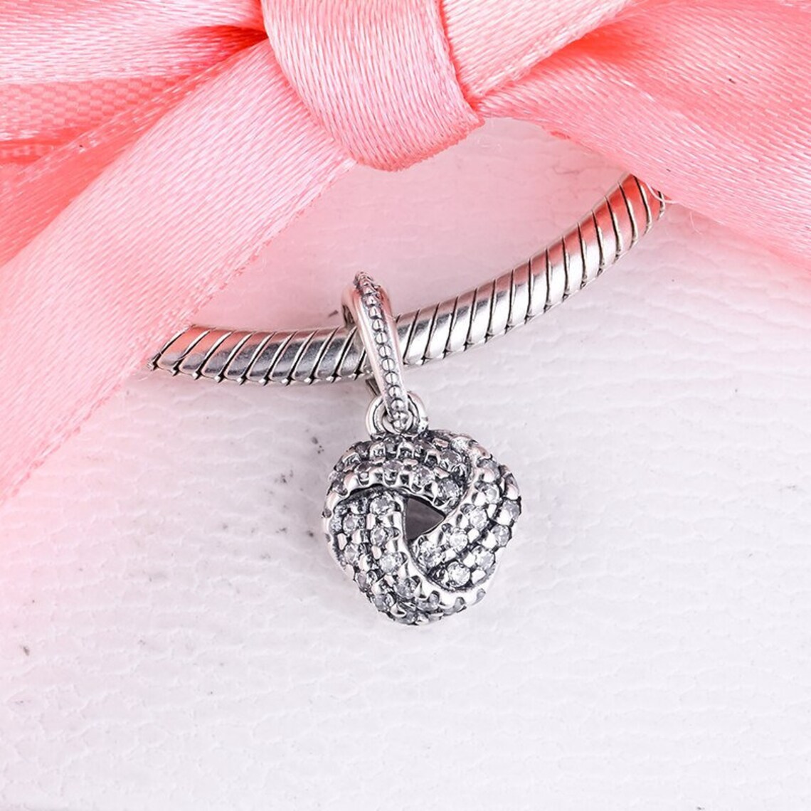 925 Sterling Silver Love Knot Pendant Dangle Charm for Pandora Etsy