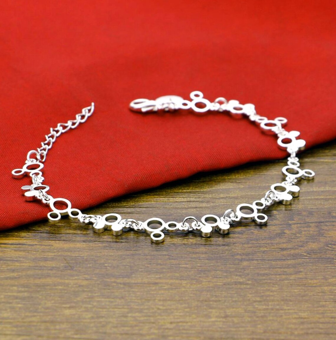 925 Sterling Silver Cute Mickey Mouse Bracelet Gift For Women | Etsy