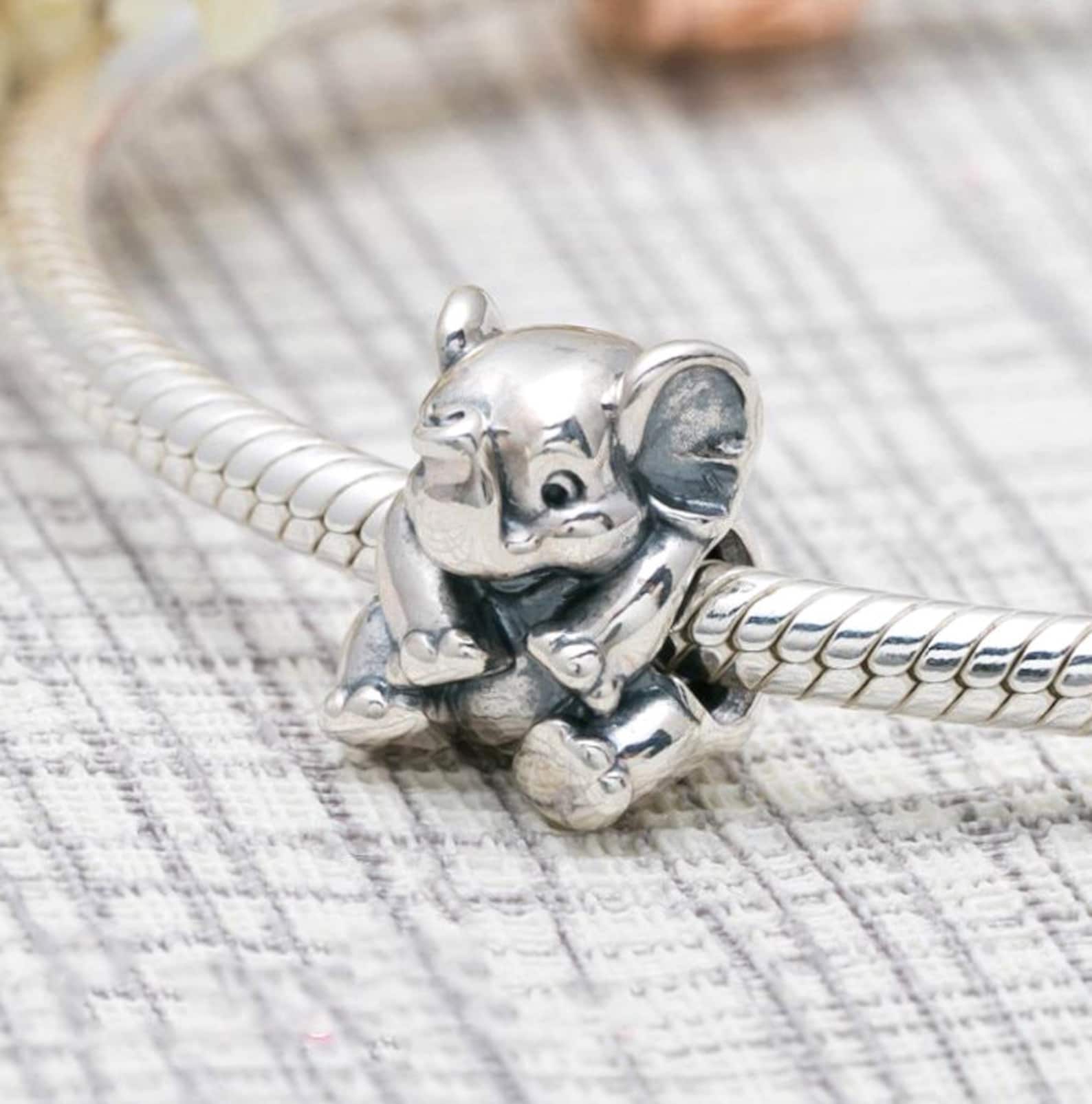 925 Sterling Silver Lucky Elephant Charm for Pandora Charm Etsy