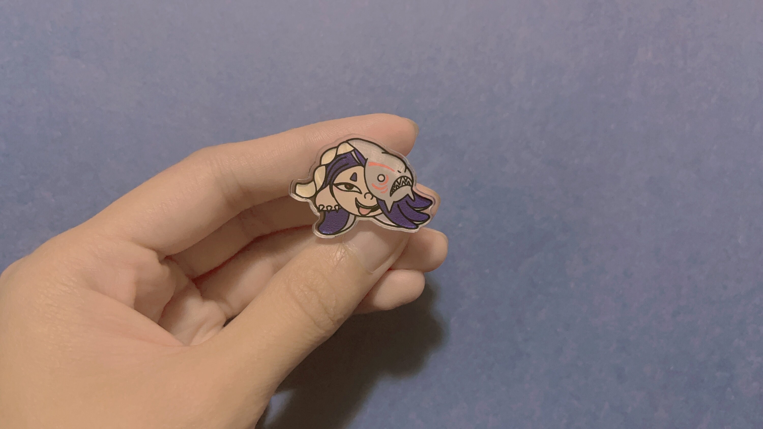 Splatoon Octoling Pin Shiver Inspired Acrylic Pin / Co-host of Anarchy Splatcast / Octoling ...