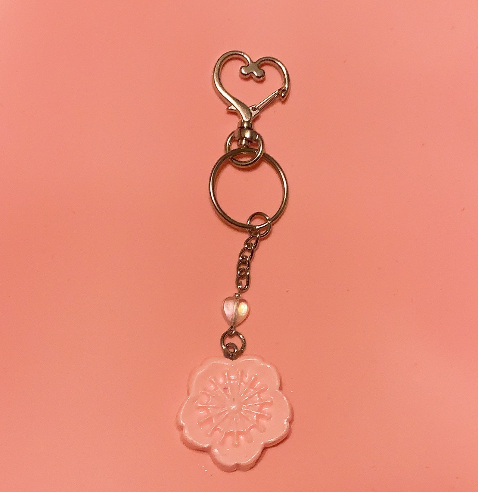 Cherry Blossom Keychain Etsy