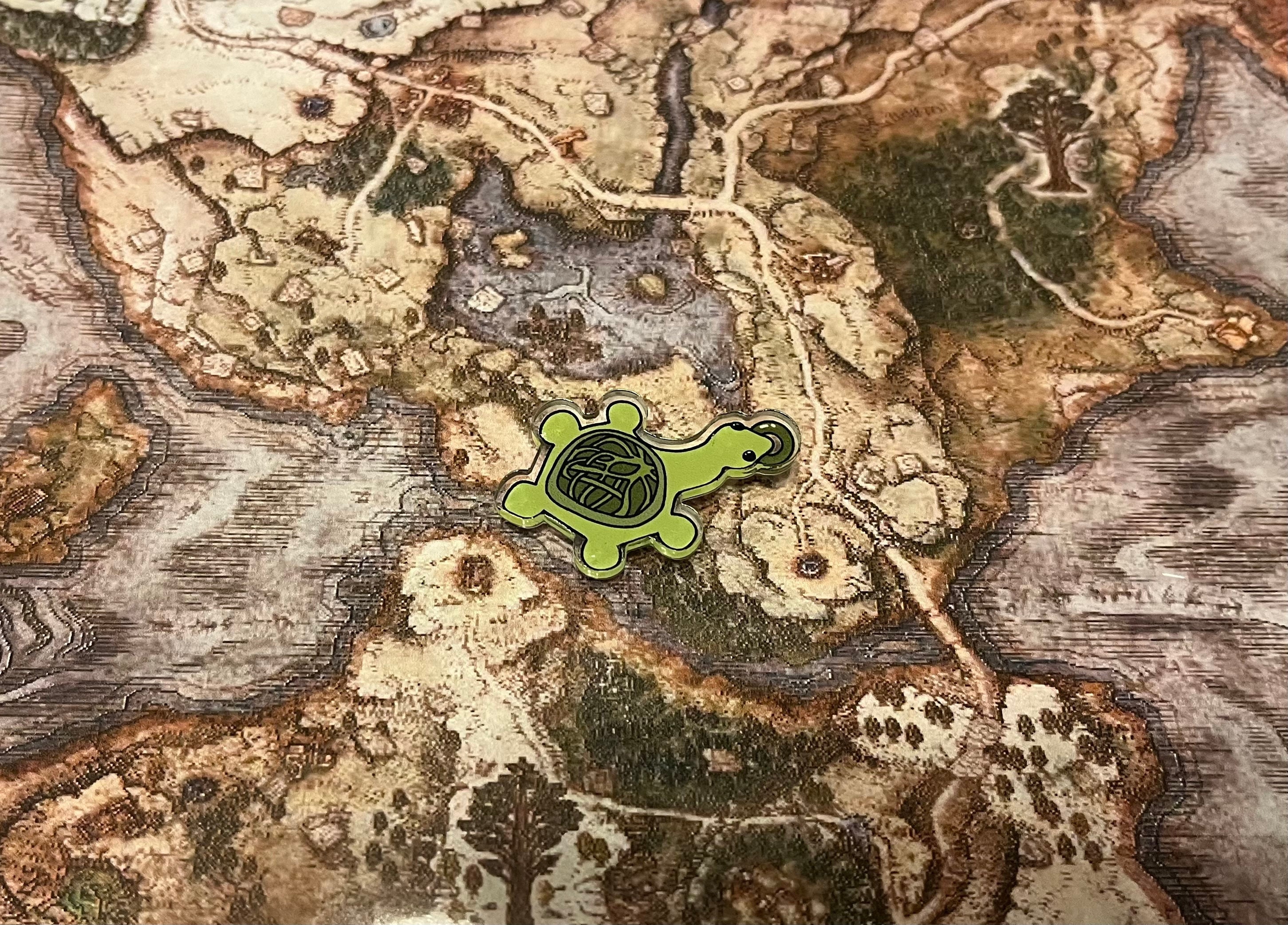 Elden Ring Green Turtle Talisman Acrylic Pin | Etsy Australia