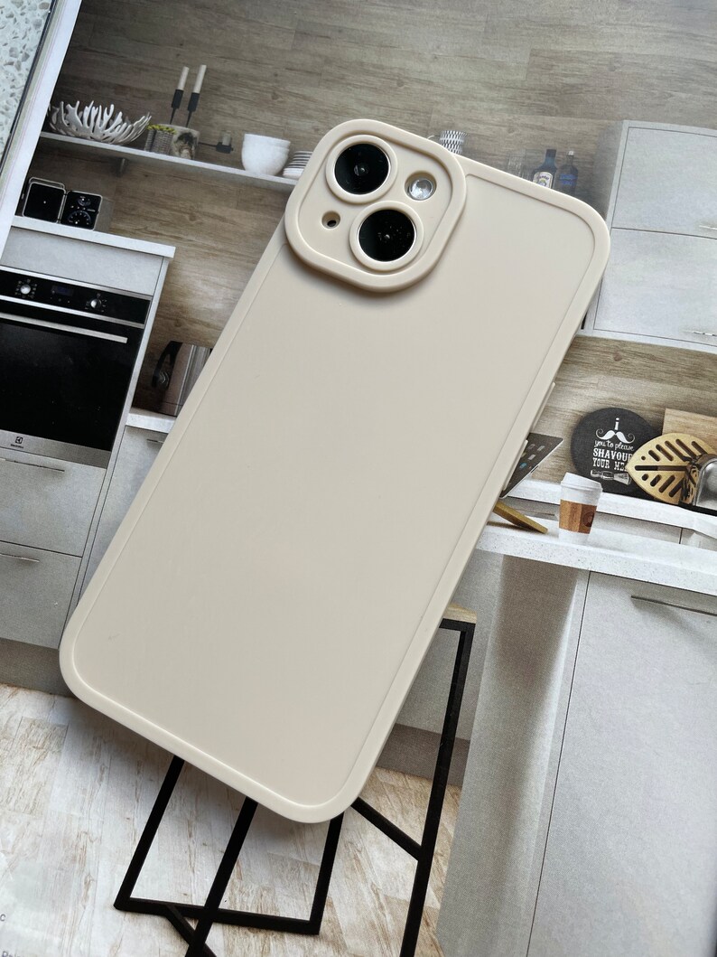 Newest Trendy Colour Tea White Matte and Pale Grey Matte Plain iPhone case Available for iPhone 15 series now image 6