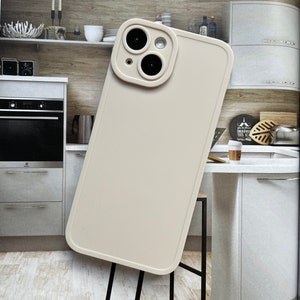 Newest Trendy Colour Tea White Matte and Pale Grey Matte Plain iPhone case Available for iPhone 15 series now Tea White