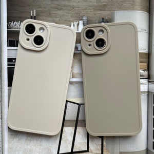 Newest Trendy Colour Tea White Matte and Pale Grey Matte Plain iPhone case Available for iPhone 15 series now image 3