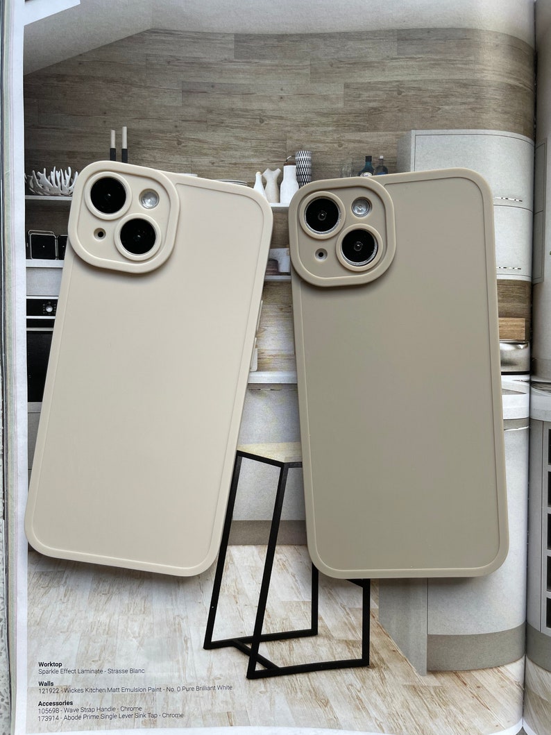 Newest Trendy Colour Tea White Matte and Pale Grey Matte Plain iPhone case Available for iPhone 15 series now image 3