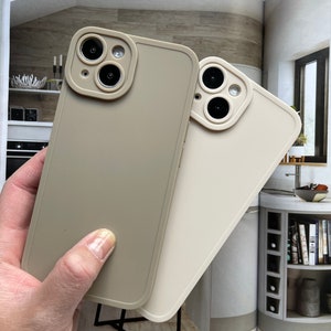 Newest Trendy Colour Tea White Matte and Pale Grey Matte Plain iPhone case Available for iPhone 15 series now image 2