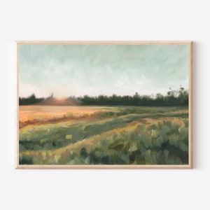 Golden Hour, Meadows Painting, Meadow Print, Prairie Painting, Prairie Print, Nature Print, Oil Painting, Sunset Painting, Sunset Print