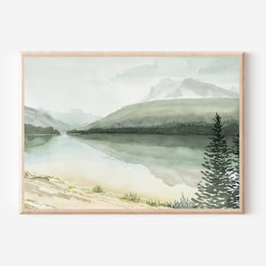 Mountain Print, Lake Print, Landscape Print, Nature Print, Mountain Painting, Landscape Painting, Nature Painting, Lake Painting, Lake Art