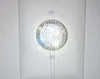 Bouton gradateur en cristal autrichien bling décoration éblouissant matériel pour interrupteur cadran rotatif blanc cristallisé fantaisie salle à manger formelle