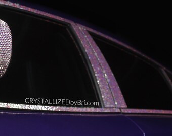 TOUTES VOITURES Pièces de garniture extérieure en cristal autrichien personnalisées Poteaux de pilier bling bling Rebords de fenêtre éblouis Périmètre de porte cristallisé Accessoires auto