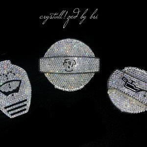 Austrian Crystal Custom Engine Bay Caps Bling Car Washer Fluid Oil Coolant Covers Bedazzled Auto Accessories Crystallized Billet Aluminum