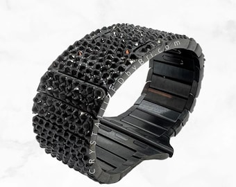 Custom Austrian Crystal Apple Watch Band Bling Crystallized Smart Watch Bedazzled Personalized Any Color Series 11 SE 3 Ultra 3 Series 10