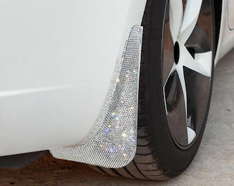 Garde-boue en cristal autrichien pour toutes les voitures, garniture extérieure bling personnalisée, garde-boue de roue éblouis, accessoires auto cristallisés, strass