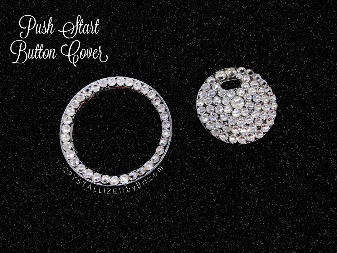 ANY CAR Austrian Crystal Push Button Ring Custom Bling Trim Bedazzled ...