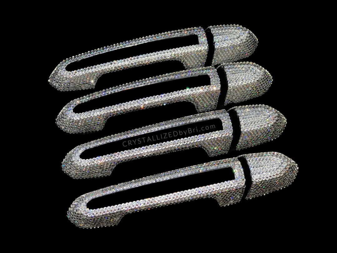Austrian Crystal Custom Car Door Handles Bling Crystallized Caps Covers