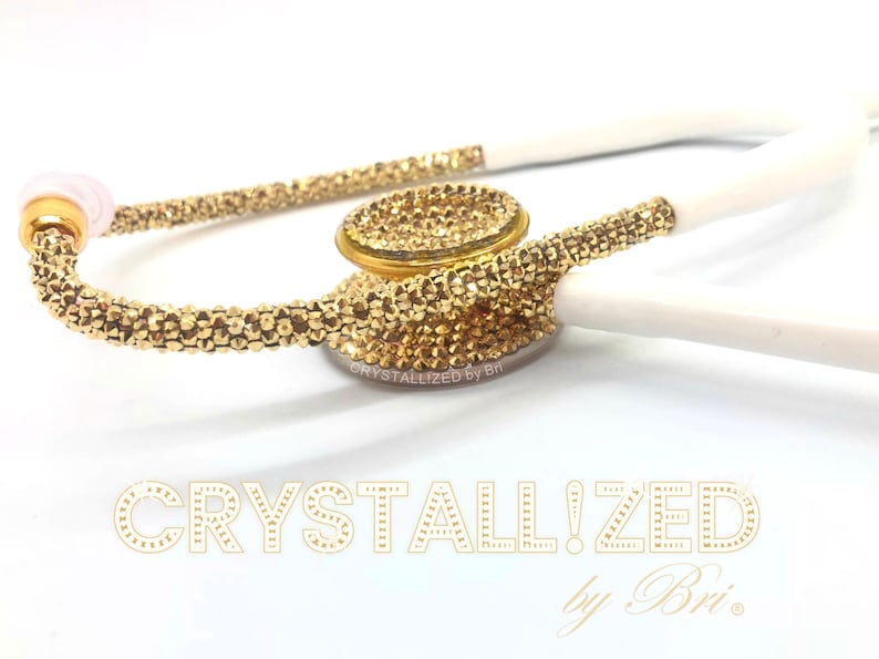 Austrian Crystal MDF MD One Stethoscope Rose Gold White Bling Custom ...