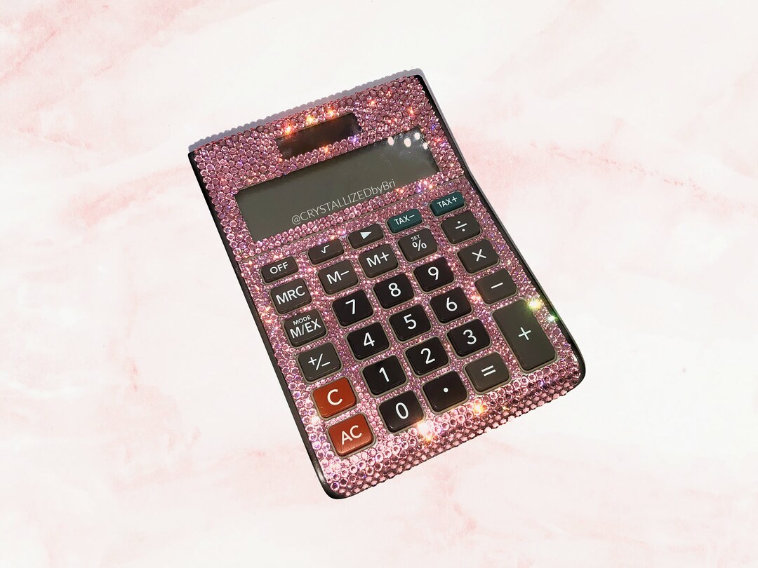 Custom Crystallized Calculator Made With Genuine Crystals Etsy