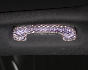 Garniture de poignée de porte intérieure en cristal autrichien de TOUTE VOITURE Couvre poignées suspendues bling bling personnalisées Capuchons de maintien supérieurs éblouissants Accessoires auto cristallisés