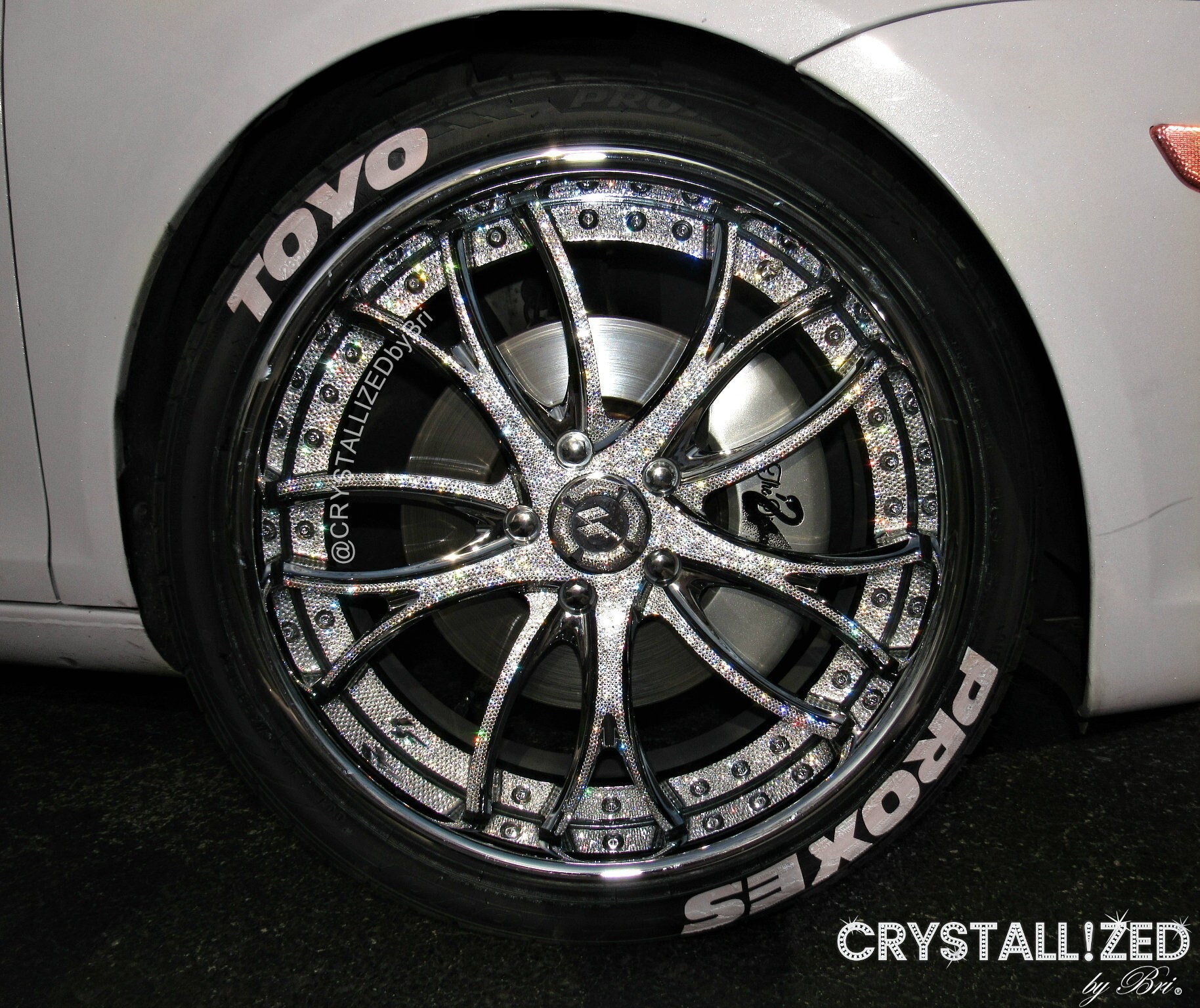 Politibetjent Descent Ombord Austrian Crystal Custom Wheels Bling Crystallized Car Bling - Etsy