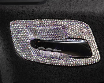 Garniture de poignée de porte intérieure en cristal autrichien pour toutes les voitures