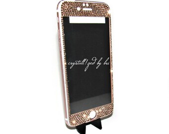 Protecteur d'écran en cristal autrichien avec Bling iPhone Bling Zagg Verre Cellulaire Cristallisé 6 6s 6+ 6s+ 7 7+ 8 8+ Plus Résistant aux rayures