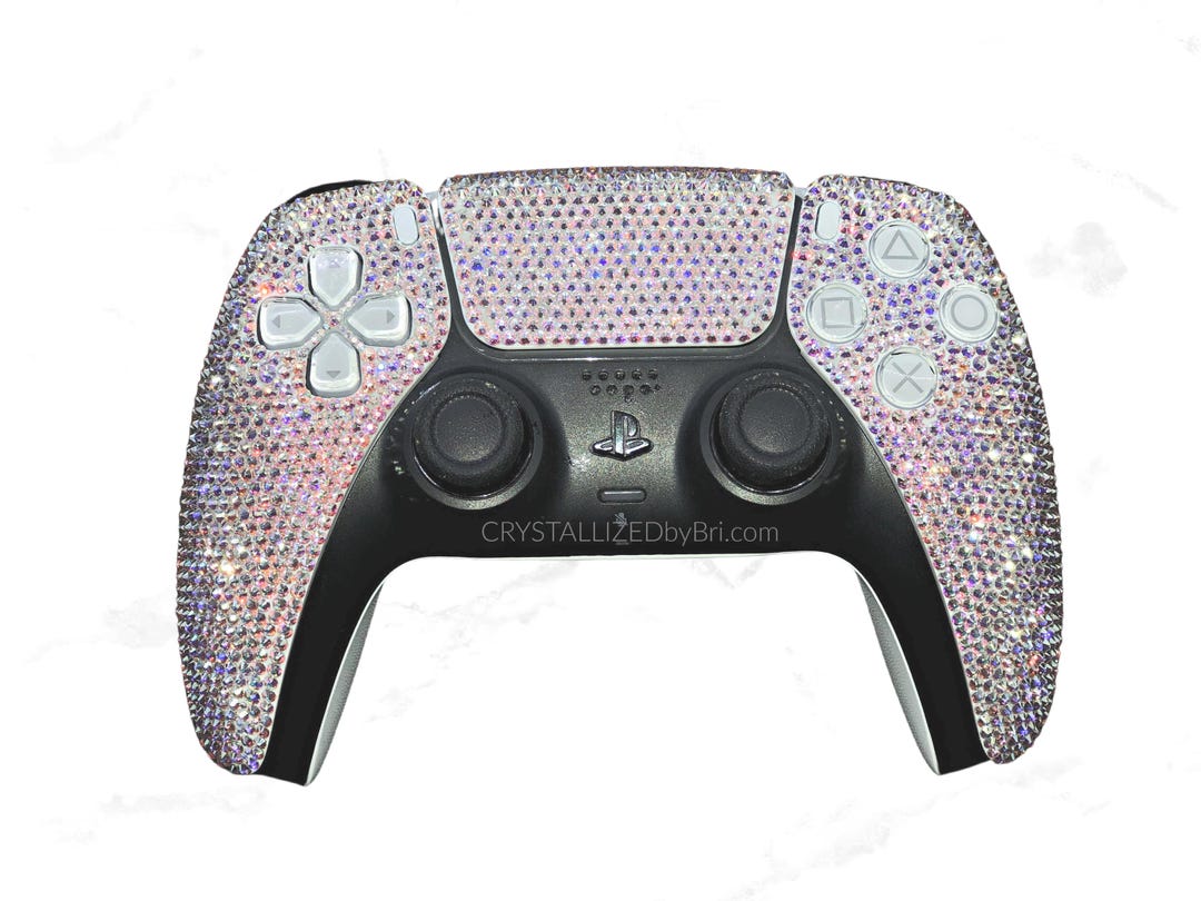 Pink Badazzled Controller Custom Austrian Crystal PS5 Controller Bling Video Game Console ...