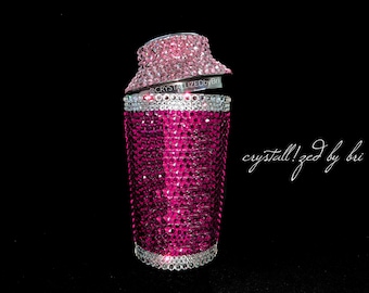 Custom Austrian Crystal Cocktail Shaker Custom Bling Barware 3 Piece Crystallized Mixed Drinks Bedazzled Alcohol Rhinestone Personalize it!