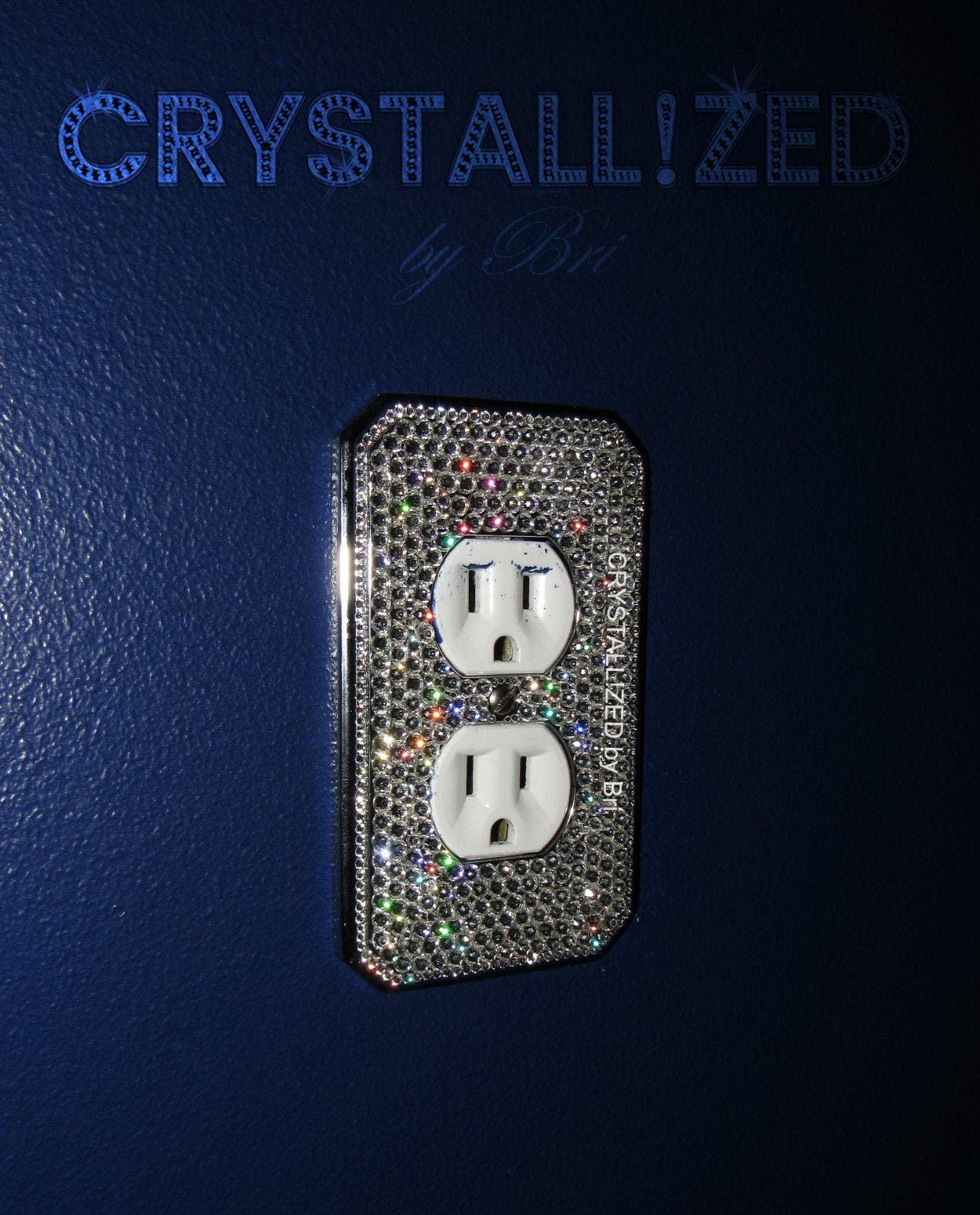 Austrian Crystal Outlet Switch Plate Bling Home Decor Toggle Rocker Gang Bedazzled Light Hardware Omnia Luxury Crystallized Chrome Brass