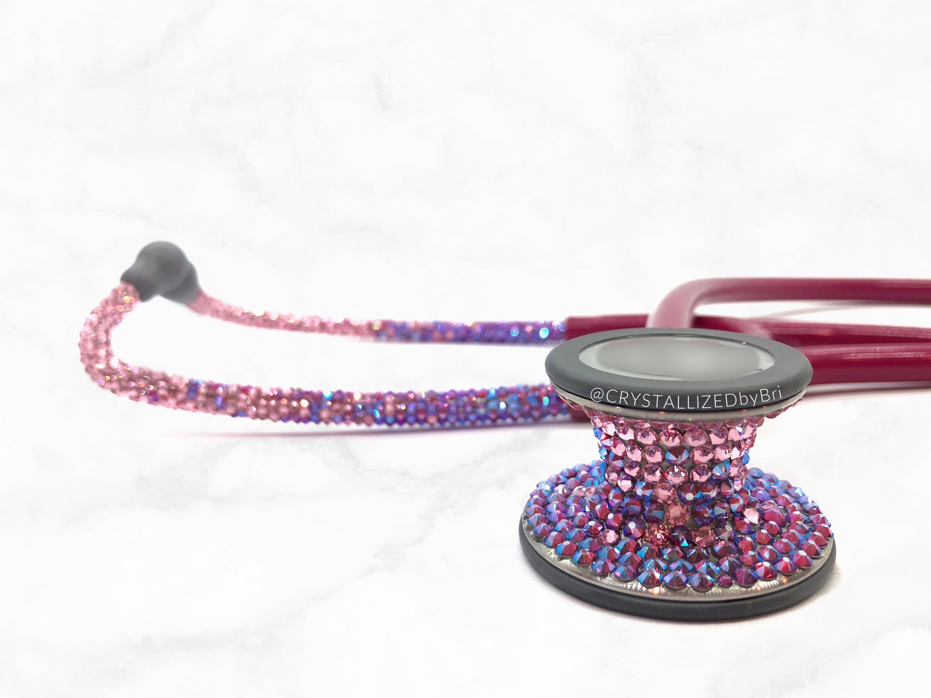 Ombre Cardiology IV Stethoscope W/ Genuine Crystals Medical - Etsy