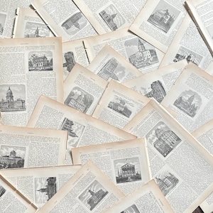 5) CAPITÓLIOS DE ESTADOS. Páginas Ilustradas da Enciclopédia - 1902. Lotes de Antiguidades. Diário/Artesanato. Cartas Antigas. Cadernos de Scrapbooking Vintage, Artesanato