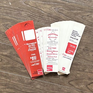 Conjuntos de 3 cupones antiguos de Coca-Cola. Artículos de papel para scrapbooking. Lote de diarios basura, manualidades. Certificados de acciones. Lote de antigüedades. Coca-Cola.