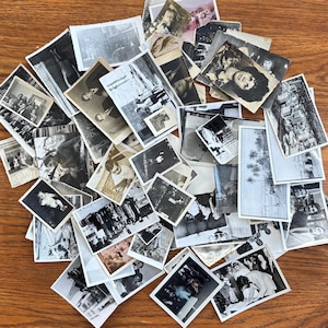 Antique/Vintage Photos lot. Rough.  1900s-1960s Vintage Paper Ephemera. Cabinet Card, CDV,Junk Journal,Crafts- Some Handwritten Notes. Snaps