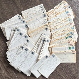 Cartas de amor dos anos 1960 - Namorados, documentos pessoais manuscritos antigos/vintage., Correspondência de guerra. Selos/envelopes - cápsulas do tempo de papel