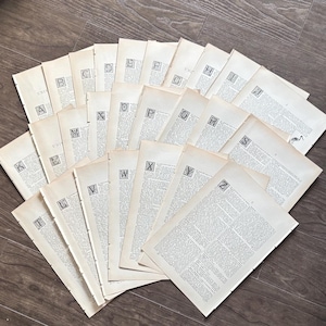 Conjunto de páginas de enciclopedia de la A a la Z, 1902. Lotes antiguos. Revistas y manualidades. Cartas antiguas. Paquetes de efímeras para álbumes de recortes antiguos. Cuadernos y manualidades.