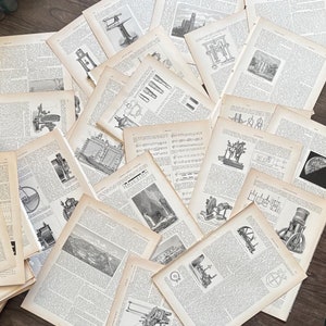 Páginas de enciclopedia ilustrada de 1902. Lotes antiguos. Revistas y manualidades. Cartas antiguas. Paquetes de efímeras para álbumes de recortes antiguos. Cuadernos y manualidades.
