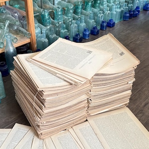 Páginas de enciclopedia BULK - 1902. Lotes antiguos. Revistas y manualidades. Cartas antiguas. Paquetes de efímeras de álbumes de recortes antiguos. Cuadernos, grupos de manualidades
