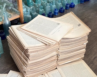 Antique Encyclopedia Pages 1902: Vintage Ephemera for Journals