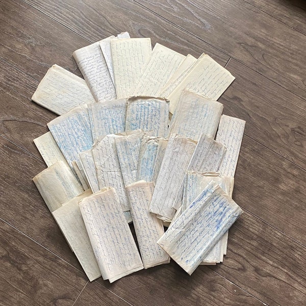 WW2 LOVE LETTERS- Personal Handwritten Documents. No Stamped Envelopes-American Pride Notes/Battlefield Correspondence-APO Army War Letters