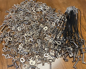 Antique-Vintage Skeleton/Cabinet Keys. Steampunk Themed Etc. Car Keys, Truck Keys, Lock Keys. Retro Brass, Silver Style Locks. Witch locks