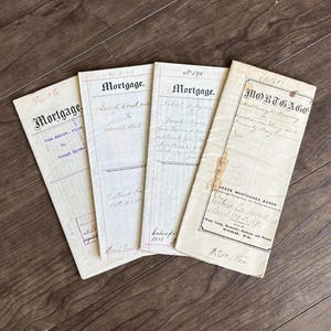 1 Documento) HIPOTECA Antigua - (Década de 1870-1910) Mecanografiada/Manuscrita. Documentos a pluma estilográfica. Contabilidad/Recibos Antiguos - Cartas Antiguas