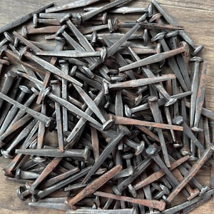 Antique/Vintage Style Square Nails: Rustic 2-Inch Rosehead Nails. Tapered, Crafts, Projects, Woodworking, Decor