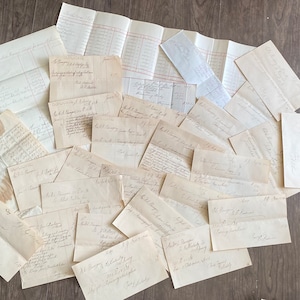 Libros de contabilidad antiguos/vintage (décadas de 1890-1910). Cartas manuscritas. Contabilidad/Documentos: cartas antiguas. Sobres, fotos, titulares de facturas. Objetos efímeros.
