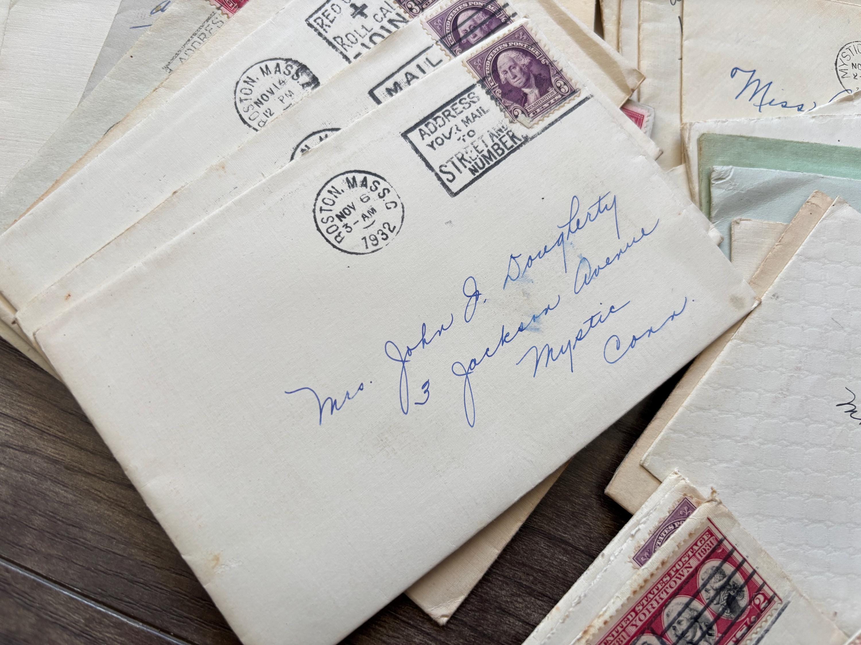 1920年代/30年代の家族の手紙 - アンティーク/ヴィンテージの手書きの 