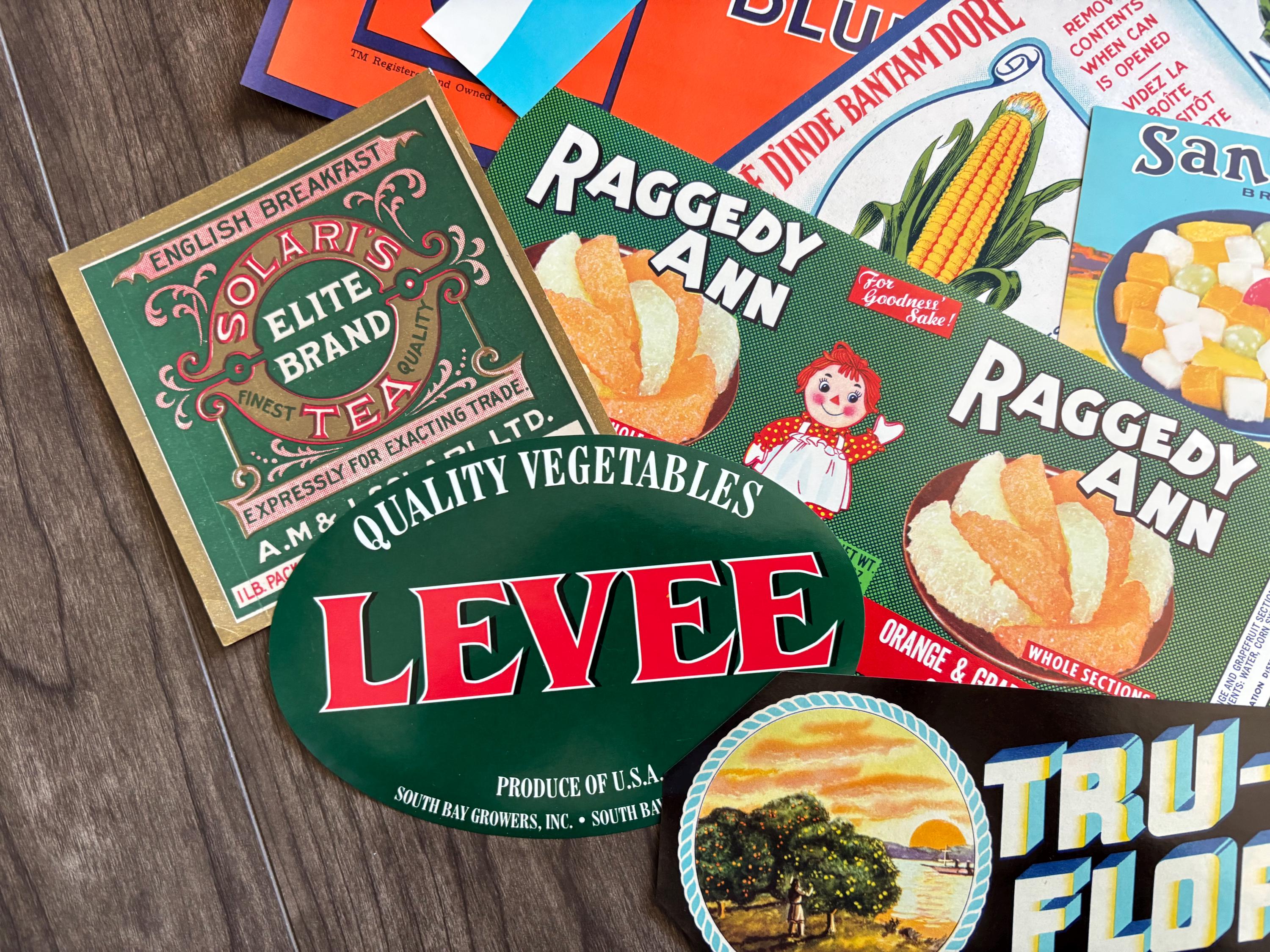 Crate Labels! Colorful Antique/vintage Advertising. Sets of 14 for ...